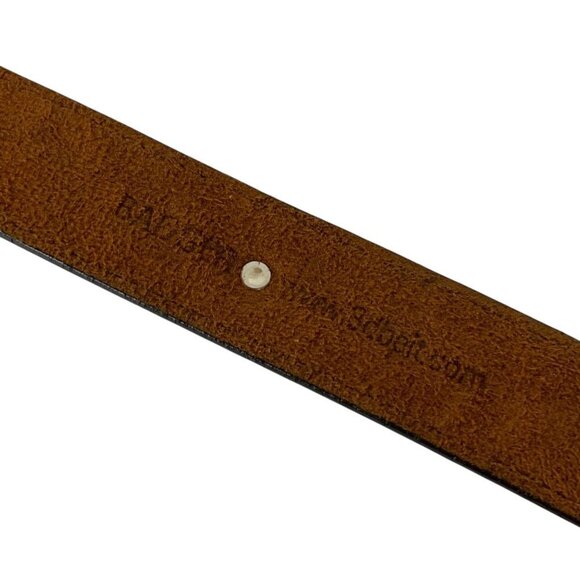 Badger 3D Western Belt with Shotgun Shell Detail Size 30 Brown Genuine Leather - Picture 7 of 8